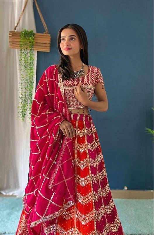 ON MC9231 Georgeet Traditional lehengha choli manufacturers in Mumbai
